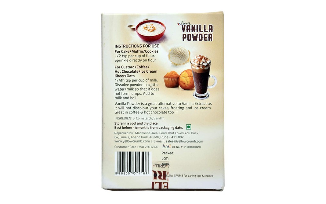 Yellow Crumb French Vanilla Powder    Pack  30 grams